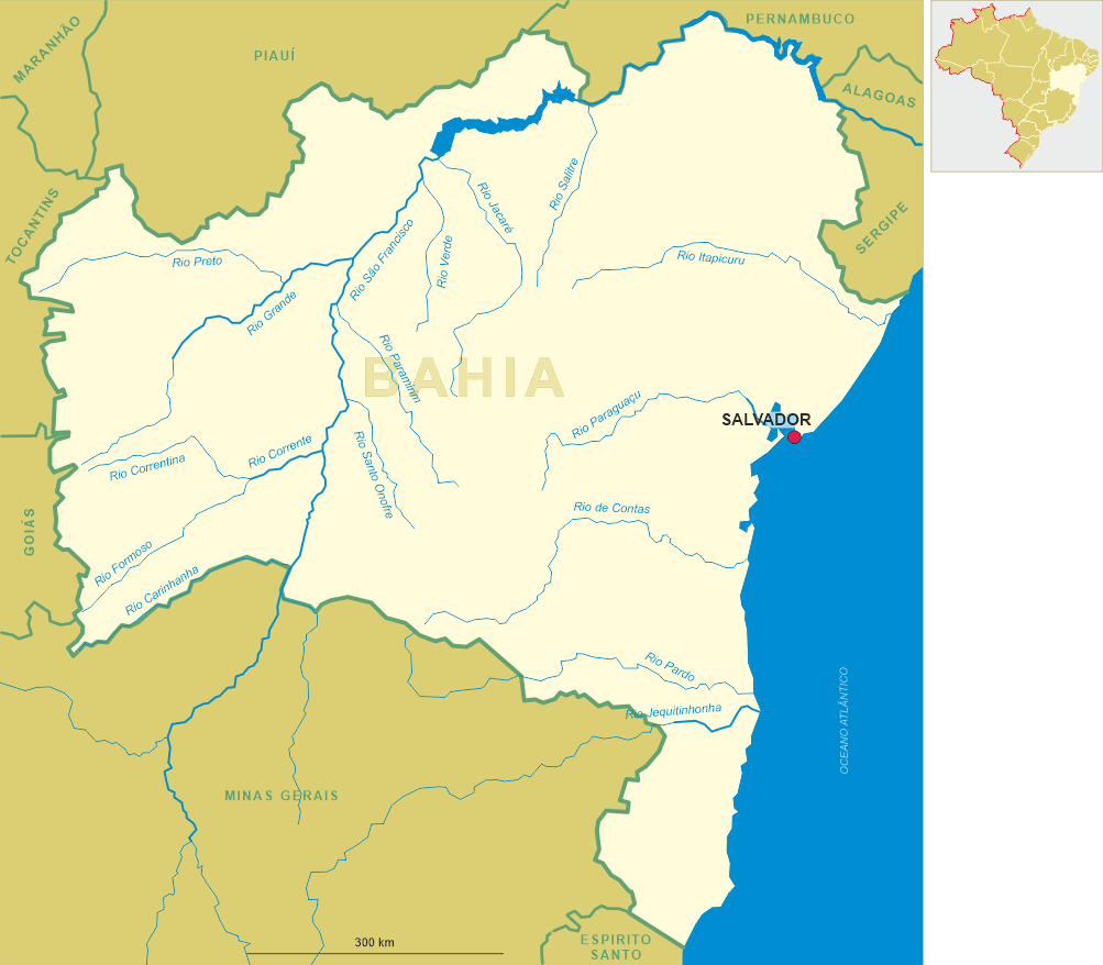 Map of Estado da Bahia