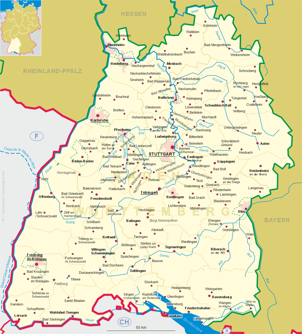 Map of Baden-Württemberg