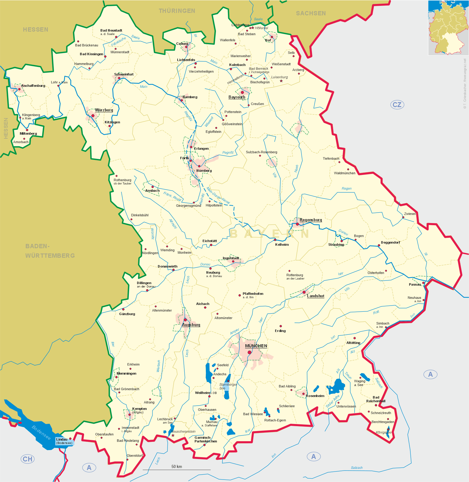 Map of Bavaria