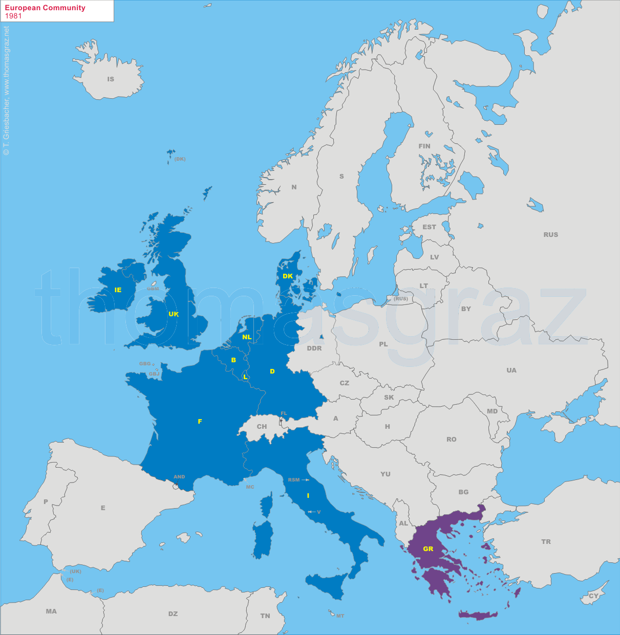 map of European Community 1981