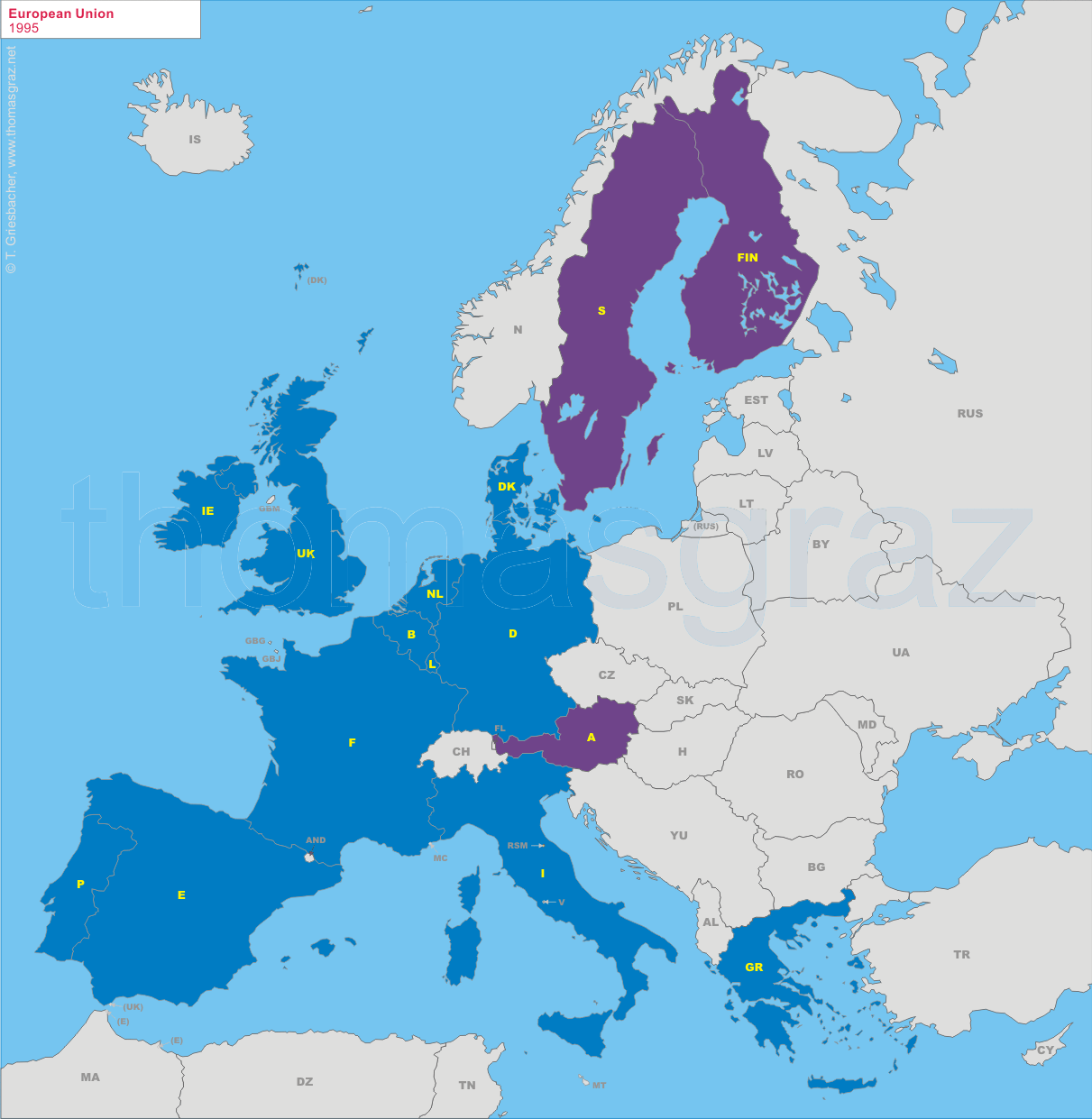 map of European Community 1995