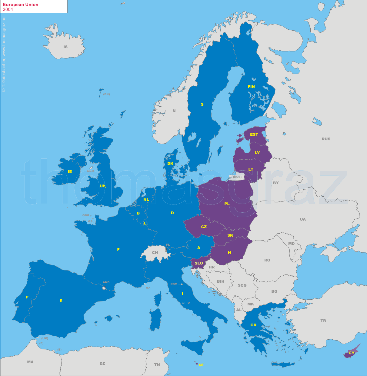 map of european community 2004