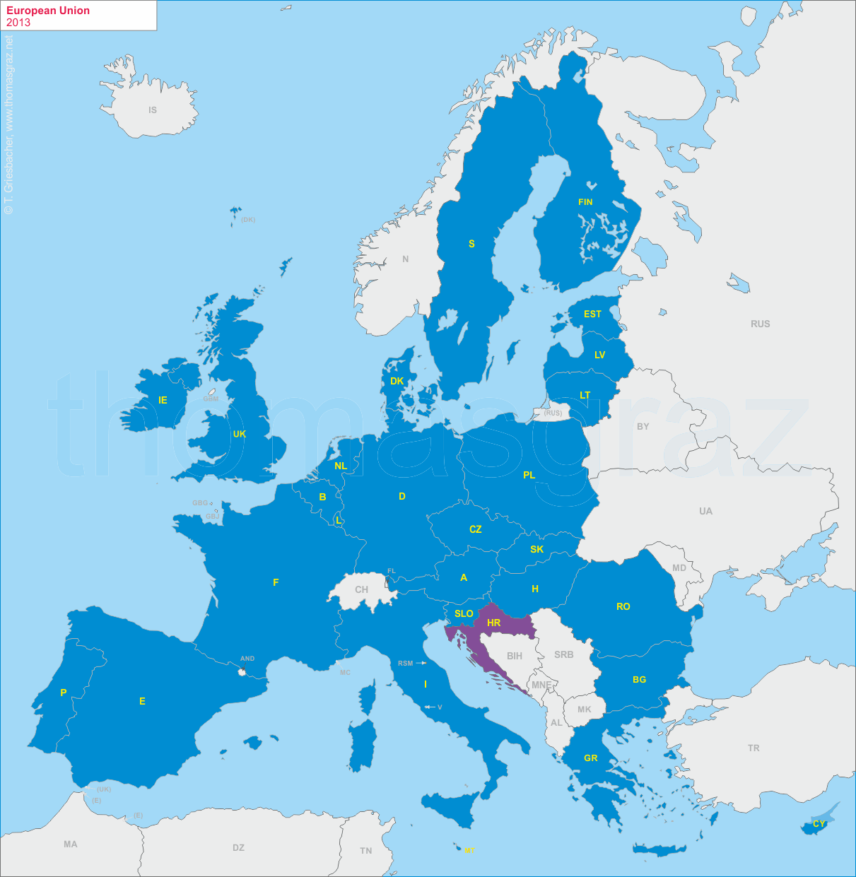 map of European Union 2013