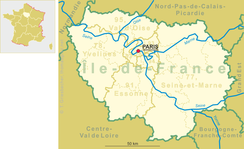 Map of Île de France