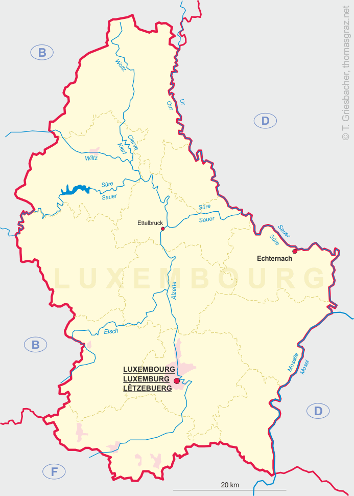 Map of Luxembourg