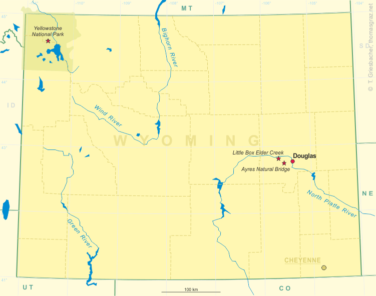 Clickable map of Wyoming