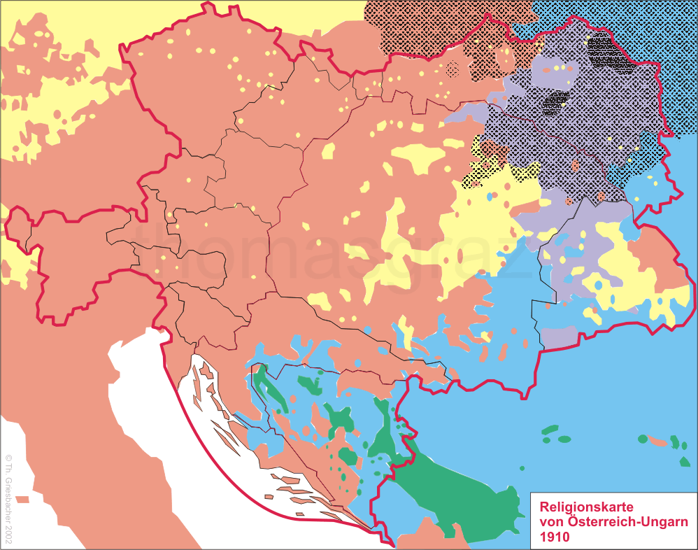 Religious Denominations in the Austro-Hungarian Monarchy, 1910