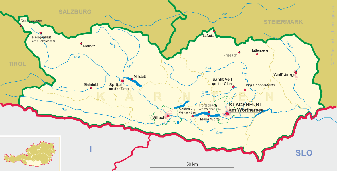 Map of Carinthia