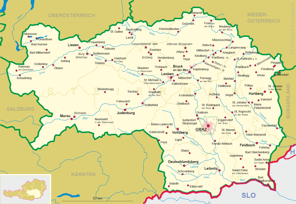 Map of Styria