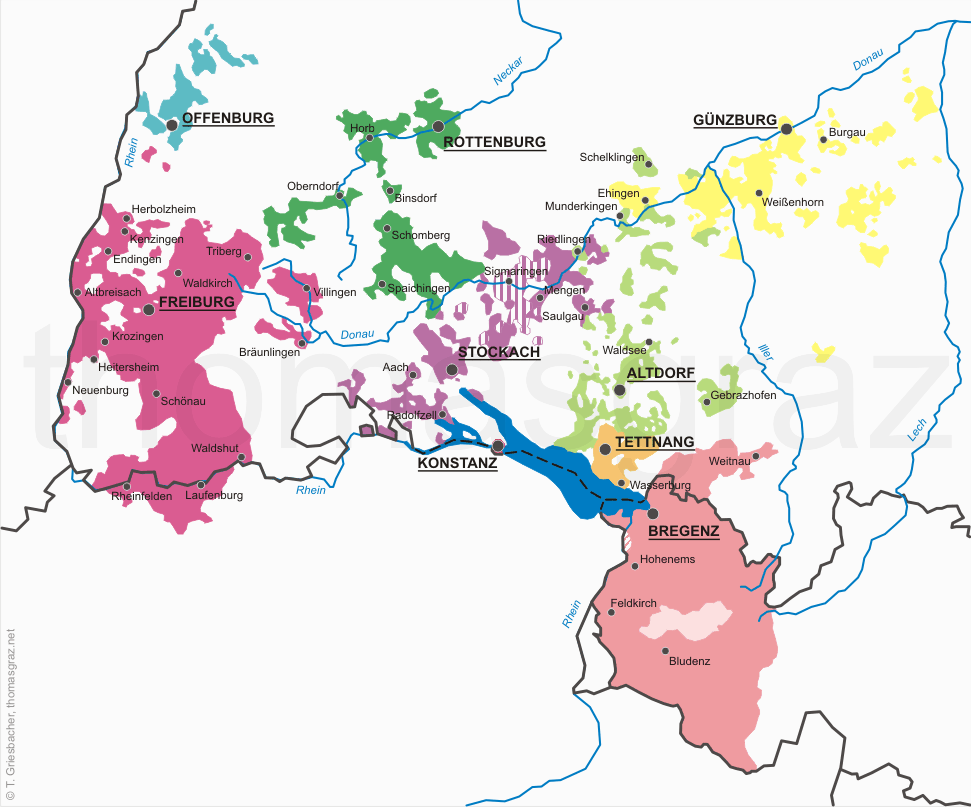 map of Anterior Austria 1780