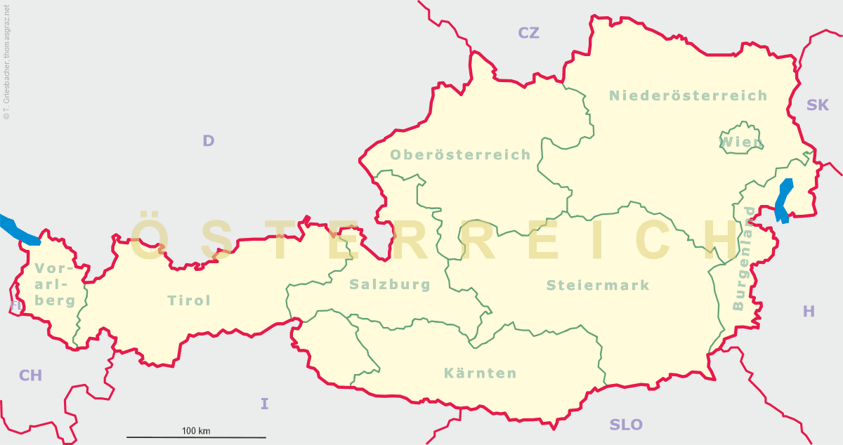 clickable map of Austria