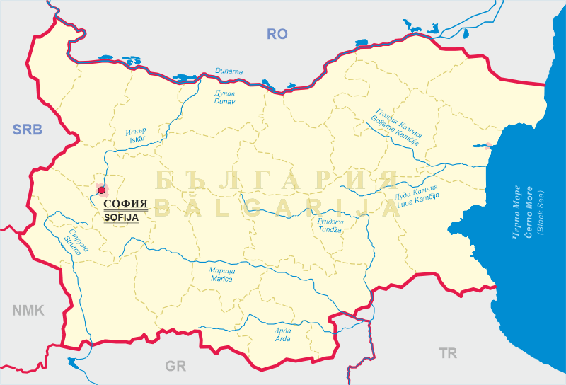 Map of Bulgaria