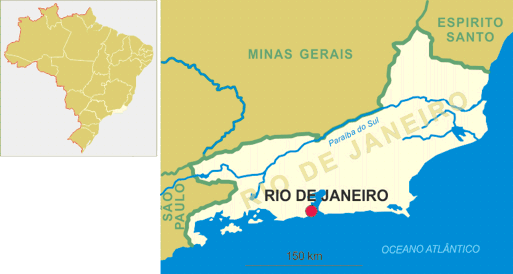 Map of Estado de Rio de Janeiro