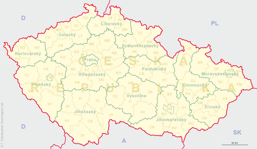 Map of CZ