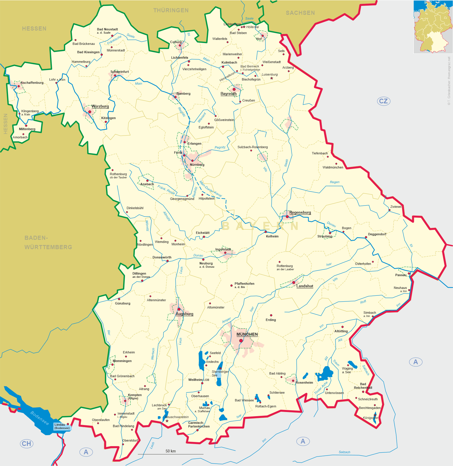 Map of Bavaria