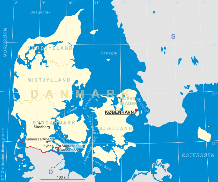 Map of Denmark