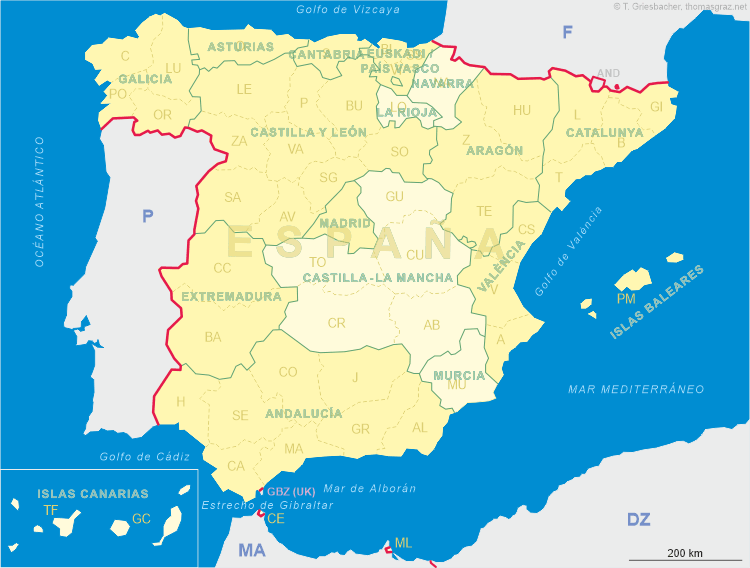 Map of Spain