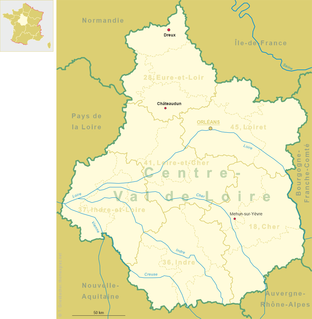 Map of Bourgogne