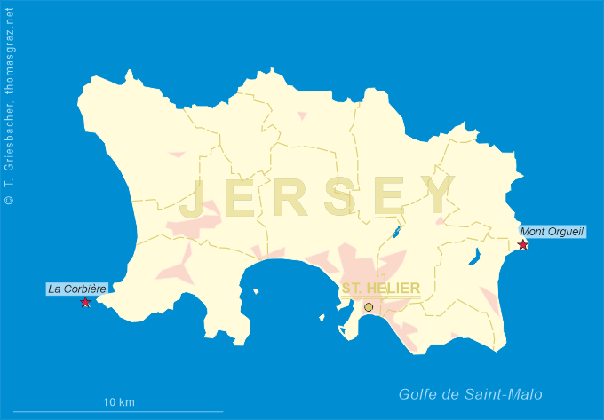 Map of Jersey