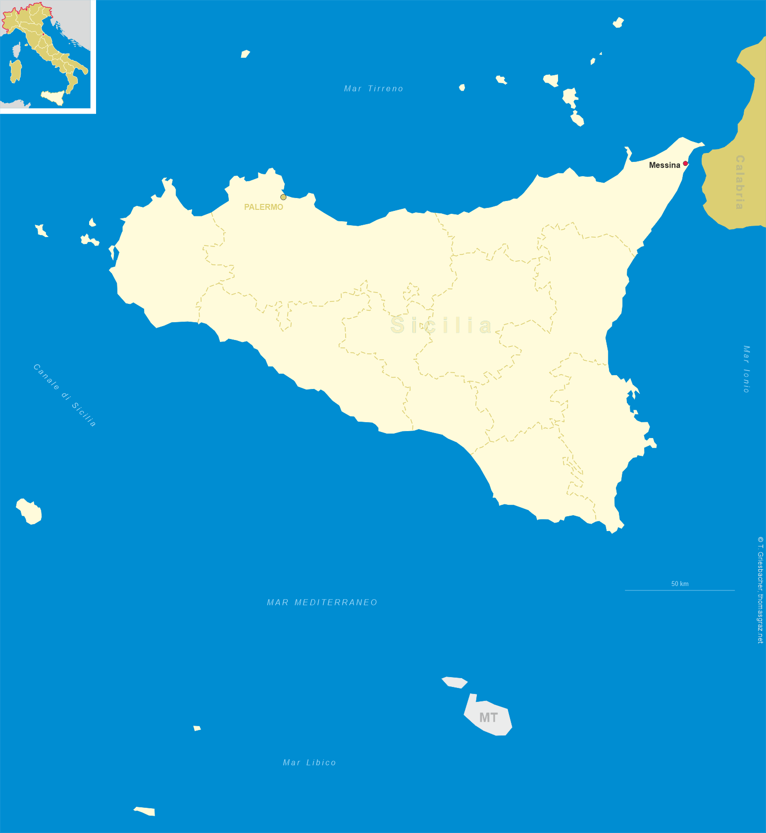 map of Sicilia