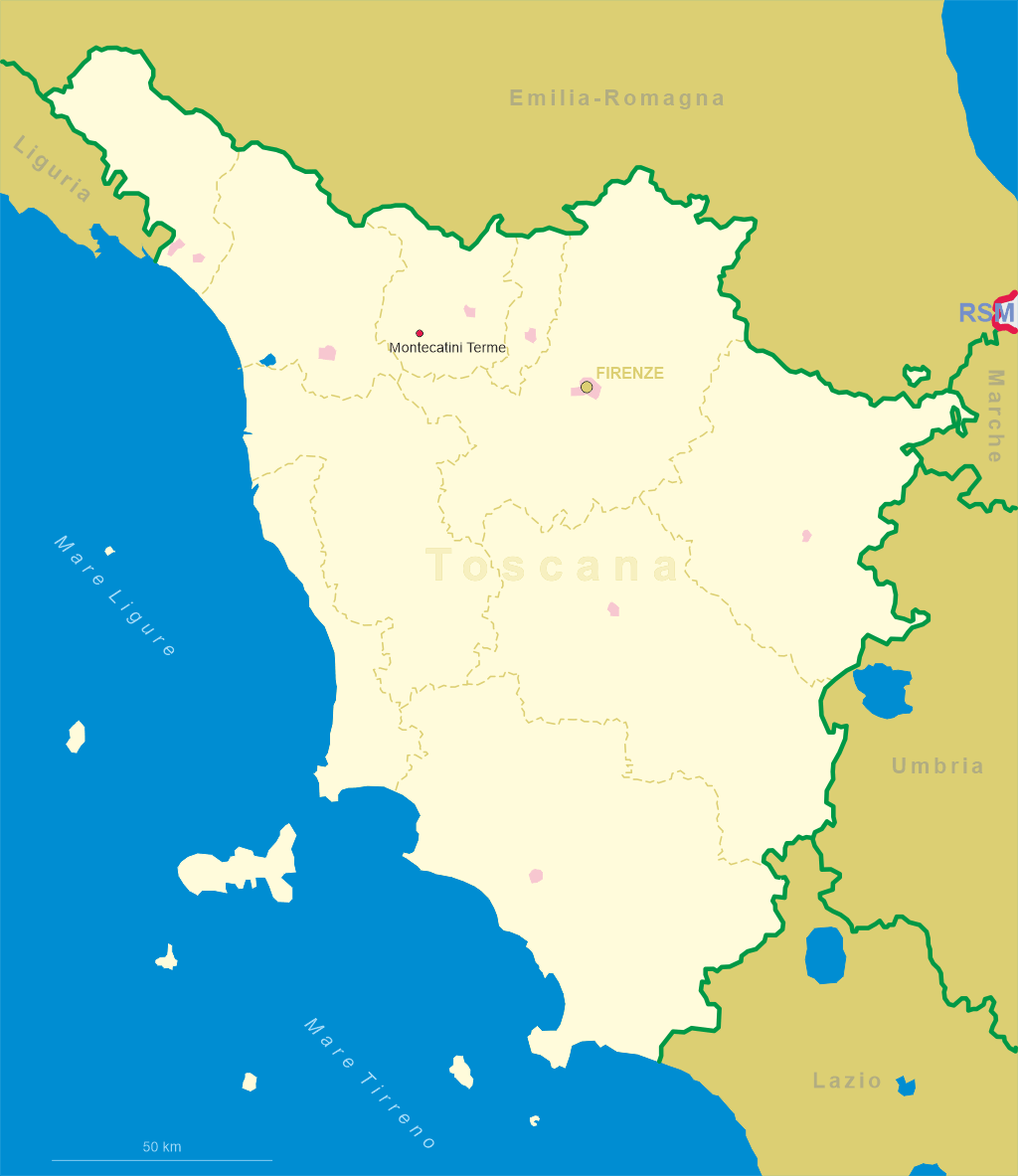 map of Toscana