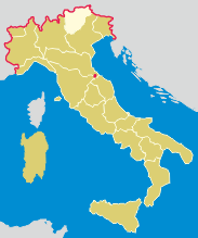 small map of Trentino-Alto Adige/Südtirol in Italy