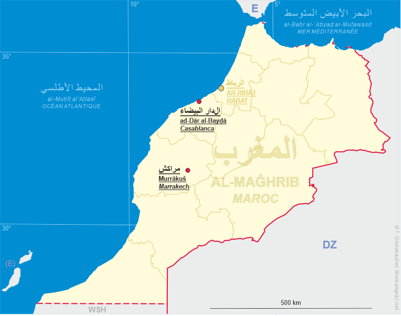 Map of Morocco