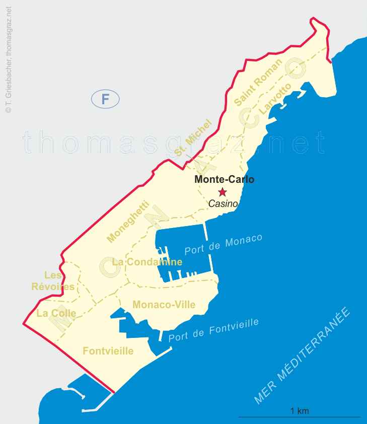 Map of Monaco