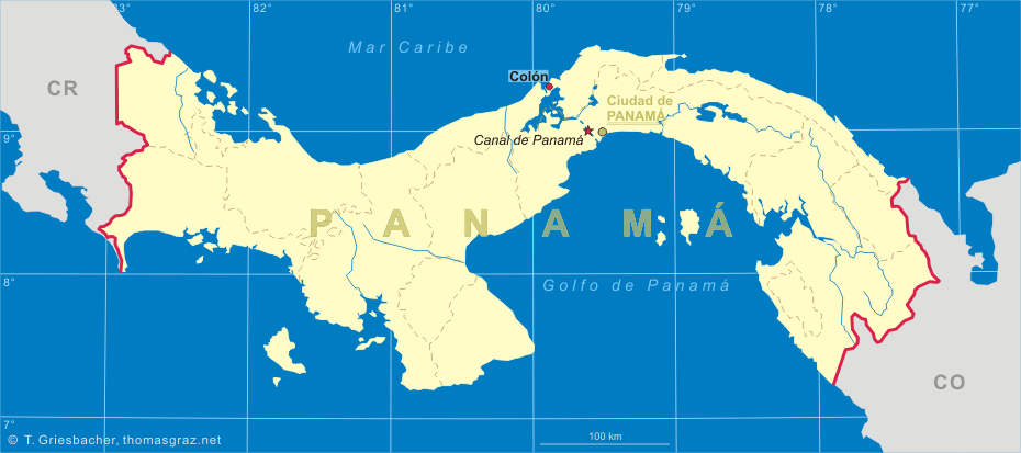 Map of Panama