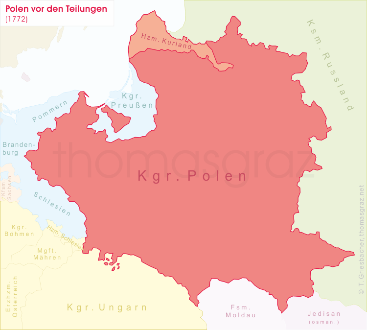 map of Poland before 1772