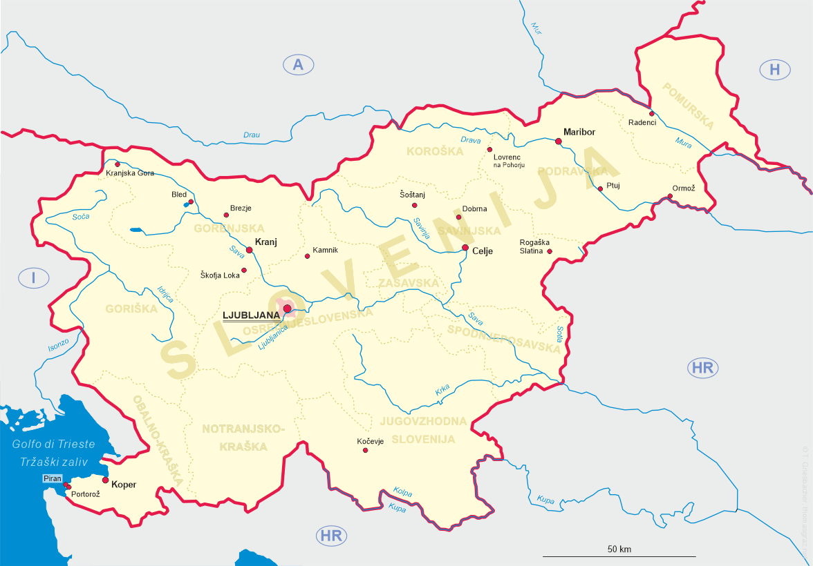 Map of Slovenia