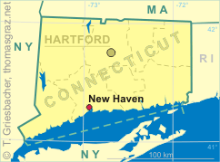 Clickable map of Connecticut