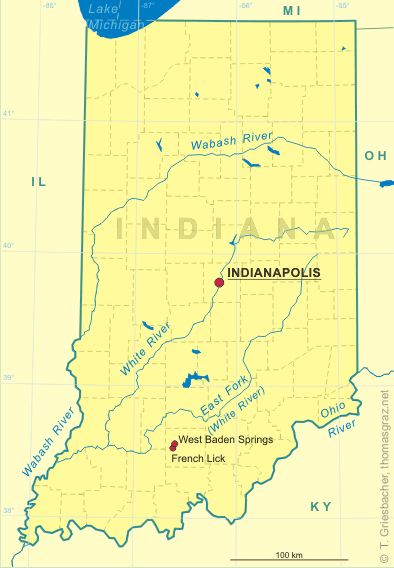 Clickable map of Indiana
