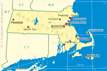 Clickable map of Massachusetts