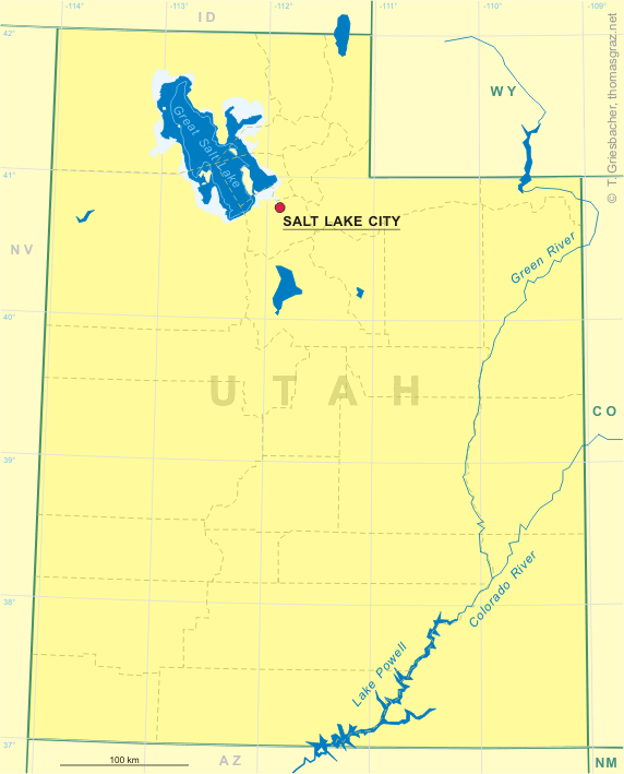 Clickable map of Utah