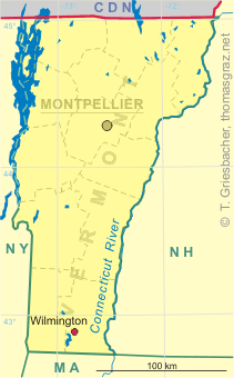 Clickable map of Vermont