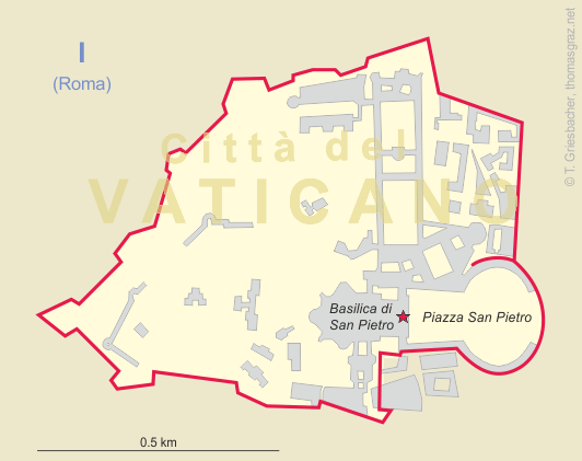 Map of the Vatican City