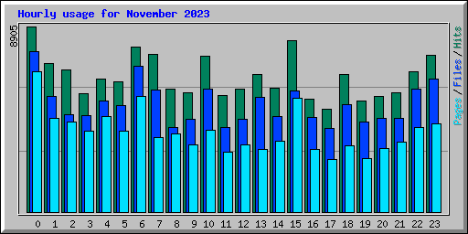 Hourly usage for November 2023