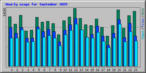 Hourly usage for September 2025