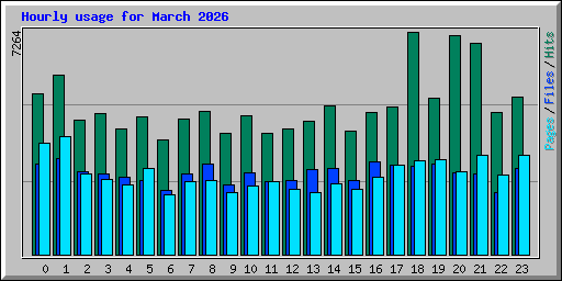Hourly usage for March 2026