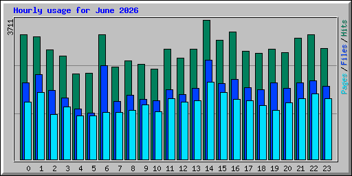 Hourly usage for June 2026